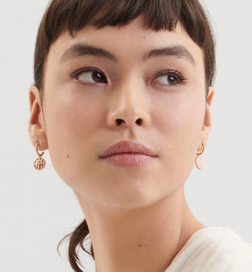 Rose Des Vents Earrings • Pink Gold, Diamonds and Pink Opal