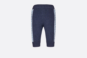 Track Pants • Navy Blue Wool, Silk and Cashmere Tricot Knit