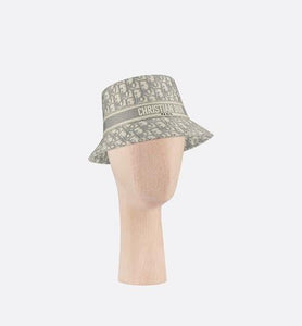 D-Oblique Small Brim Bucket Hat • Gray Cotton