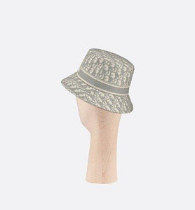 D-Oblique Small Brim Bucket Hat • Gray Cotton