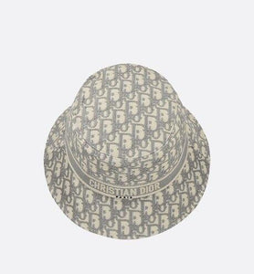 D-Oblique Small Brim Bucket Hat • Gray Cotton