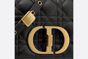 Small Dior Caro Bag • Black Soft Cannage Calfskin