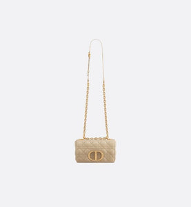 Small Dior Caro Bag • Beige Soft Cannage Calfskin