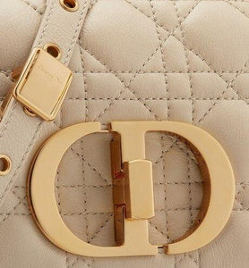 Small Dior Caro Bag • Beige Soft Cannage Calfskin