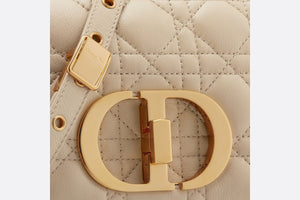 Small Dior Caro Bag • Beige Soft Cannage Calfskin