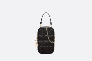 Lady Dior Phone Holder • Black Cannage Lambskin