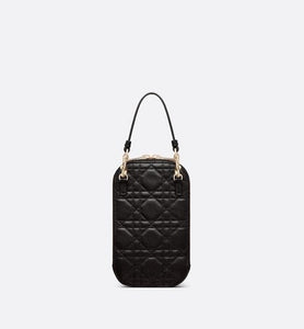 Lady Dior Phone Holder • Black Cannage Lambskin