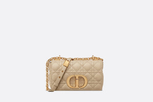 Small Dior Caro Bag • Beige Soft Cannage Calfskin
