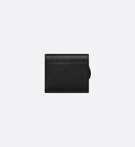Saddle Lotus Wallet • Black Grained Calfskin