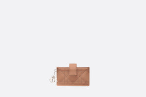 Lady Dior 5-Gusset Card Holder • Rose Des Vents Patent Cannage Calfskin