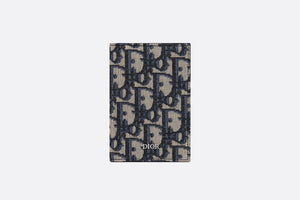 Bi-Fold Card Holder • Beige and Black Dior Oblique Jacquard