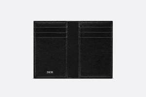 Bi-Fold Card Holder • Beige and Black Dior Oblique Jacquard