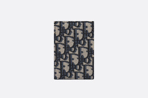 Bi-Fold Card Holder • Beige and Black Dior Oblique Jacquard