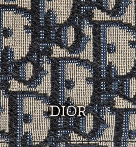 Bi-Fold Card Holder • Beige and Black Dior Oblique Jacquard