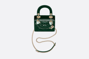 Mini Lady Dior Bag • Pine Green Patent Cannage Calfskin