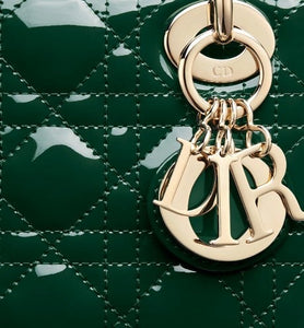 Mini Lady Dior Bag • Pine Green Patent Cannage Calfskin