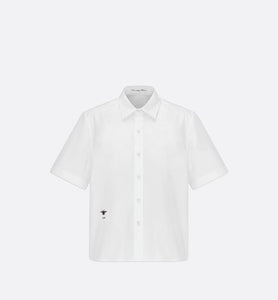 Short Buttoned Blouse • White Cotton Poplin
