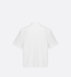 Short Buttoned Blouse • White Cotton Poplin