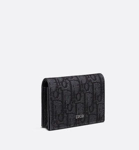 Business Card Holder • Black Dior Oblique Jacquard