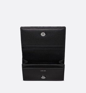 Business Card Holder • Black Dior Oblique Jacquard