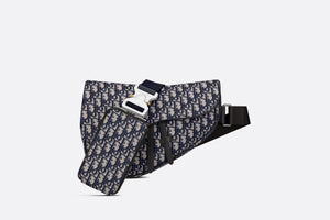 Maxi Saddle Bag • Beige and Black Dior Oblique Jacquard
