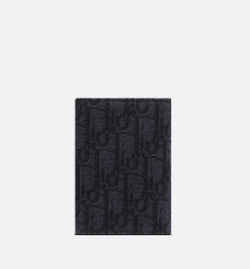 Bi-Fold Card Holder • Black Dior Oblique Jacquard