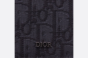 Bi-Fold Card Holder • Black Dior Oblique Jacquard