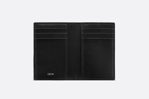 Bi-fold Card Holder • Black Dior Oblique Galaxy Leather