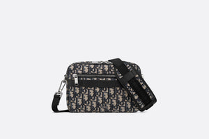 Safari Messenger Bag • Beige and Black Dior Oblique Jacquard