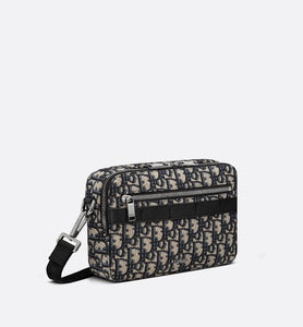Safari Messenger Bag • Beige and Black Dior Oblique Jacquard
