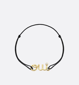 Dioramour Bracelet • Yellow Gold, Diamond and Black Cord