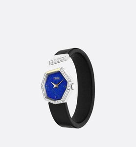 GEM DIOR 14.5 cm • Ø 27 mm (1”), Steel, Yellow Gold, Lapis Lazuli and Diamonds