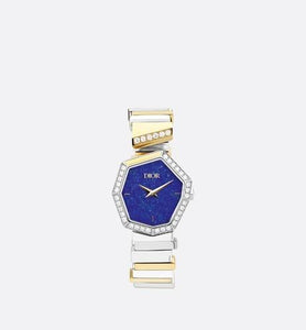 GEM DIOR 14.5 cm • Ø 27 mm (1”), Steel, Yellow Gold, Lapis Lazuli and Diamonds