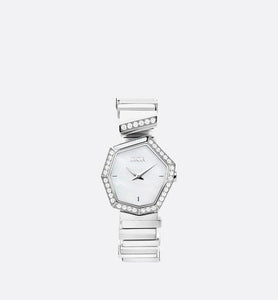 GEM DIOR 14.5 cm • Ø 27 mm (1”), Steel, Mother-of-Pearl and Diamonds
