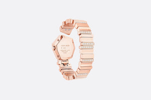 Rose Gold, Diamonds and White Mother-of-pearl GEM DIOR • Ø 27 mm, Quartz Movement