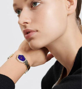 GEM DIOR 14.5 cm • Ø 27 mm (1”), Steel, Yellow Gold, Lapis Lazuli and Diamonds