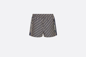 Shorts • Blue Technical Taffeta Jacquard with Dior Oblique Motif