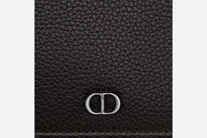 Wallet • Black Grained Calfskin with 'CD Icon' Signature