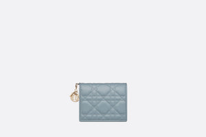 Mini Lady Dior Wallet • Cloud Blue Cannage Lambskin