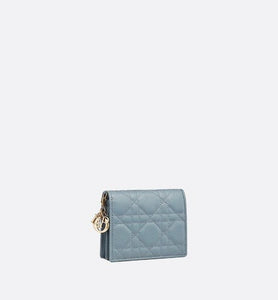 Mini Lady Dior Wallet • Cloud Blue Cannage Lambskin