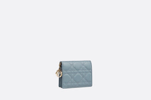 Mini Lady Dior Wallet • Cloud Blue Cannage Lambskin
