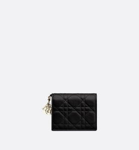 Mini Lady Dior Wallet • Black Cannage Lambskin