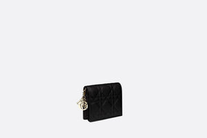 Mini Lady Dior Wallet • Black Cannage Lambskin