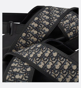 Sandal • Blue Calfskin and Dior Oblique Canvas