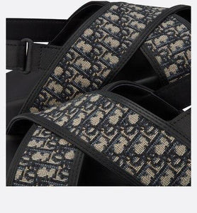 Sandal • Blue Calfskin and Dior Oblique Canvas