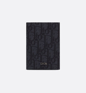Bi-Fold Card Holder • Black Dior Oblique Jacquard