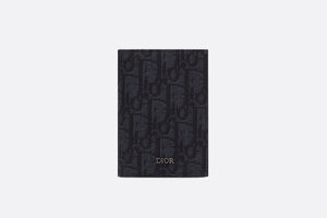 Bi-Fold Card Holder • Black Dior Oblique Jacquard