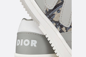 B27 Low-Top Sneaker • Gray and White Smooth Calfskin with Beige and Black Dior Oblique Jacquard