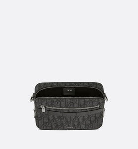 Safari Messenger Bag • Black Dior Oblique Jacquard