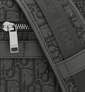Safari Messenger Bag • Black Dior Oblique Jacquard